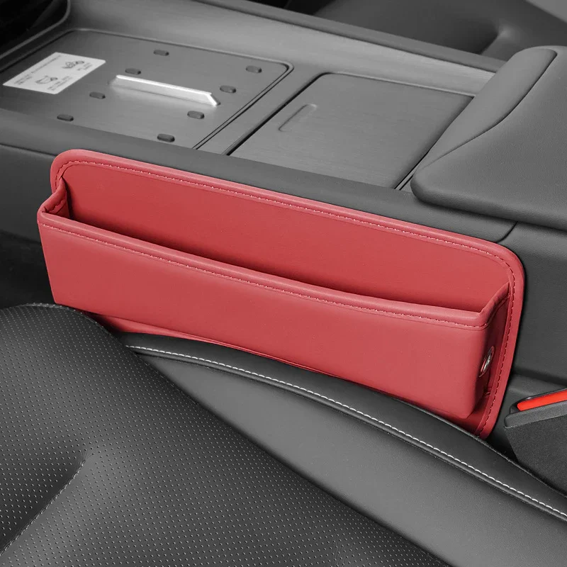 Auto stoel organizer | Leren opbergbox met vakken en kaarthouder - Image 7