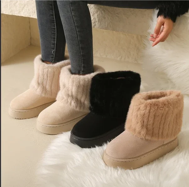 Dames boots | Warme winter boots met bontvoering - Image 2