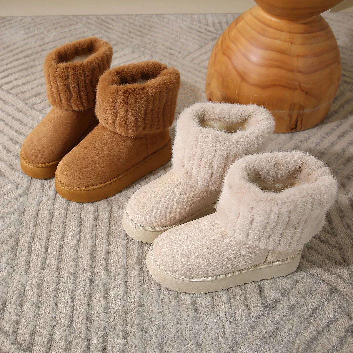 Dames boots | Warme winter boots met bontvoering - Image 3