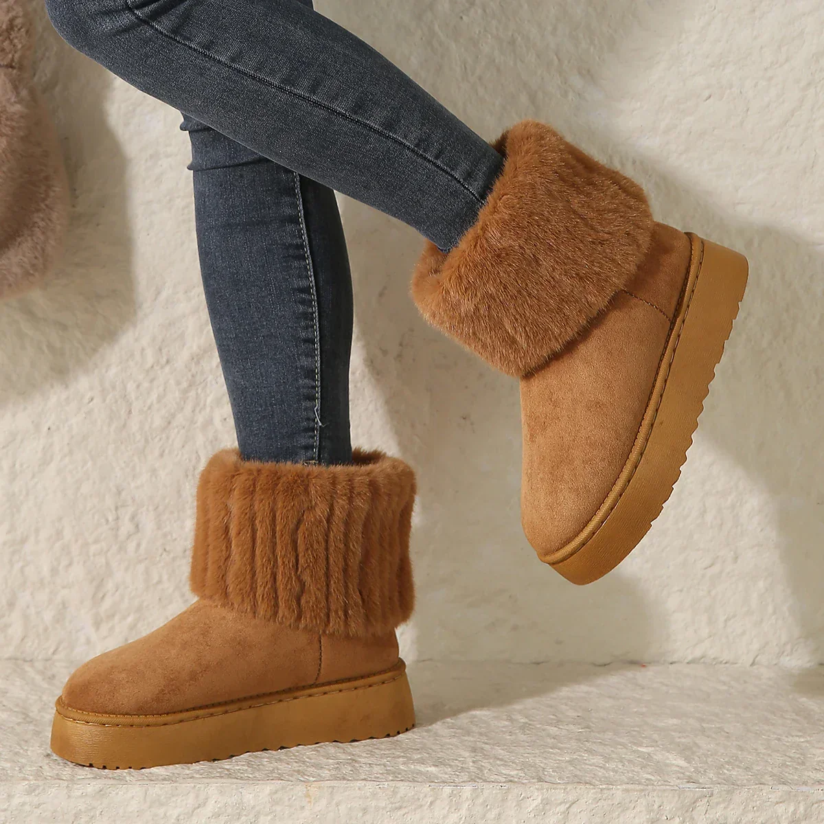 Dames boots | Warme winter boots met bontvoering - Image 4