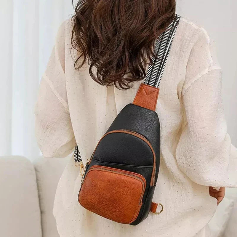 Dames leren crossbody schoudertas met verstelbare band - Image 3