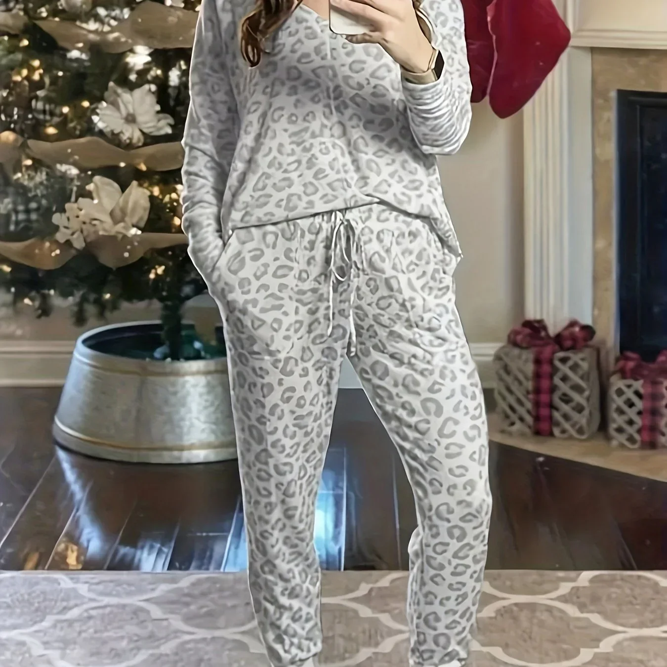 Dames pyjama set | Loungewear dames met luipaardprint - Image 12