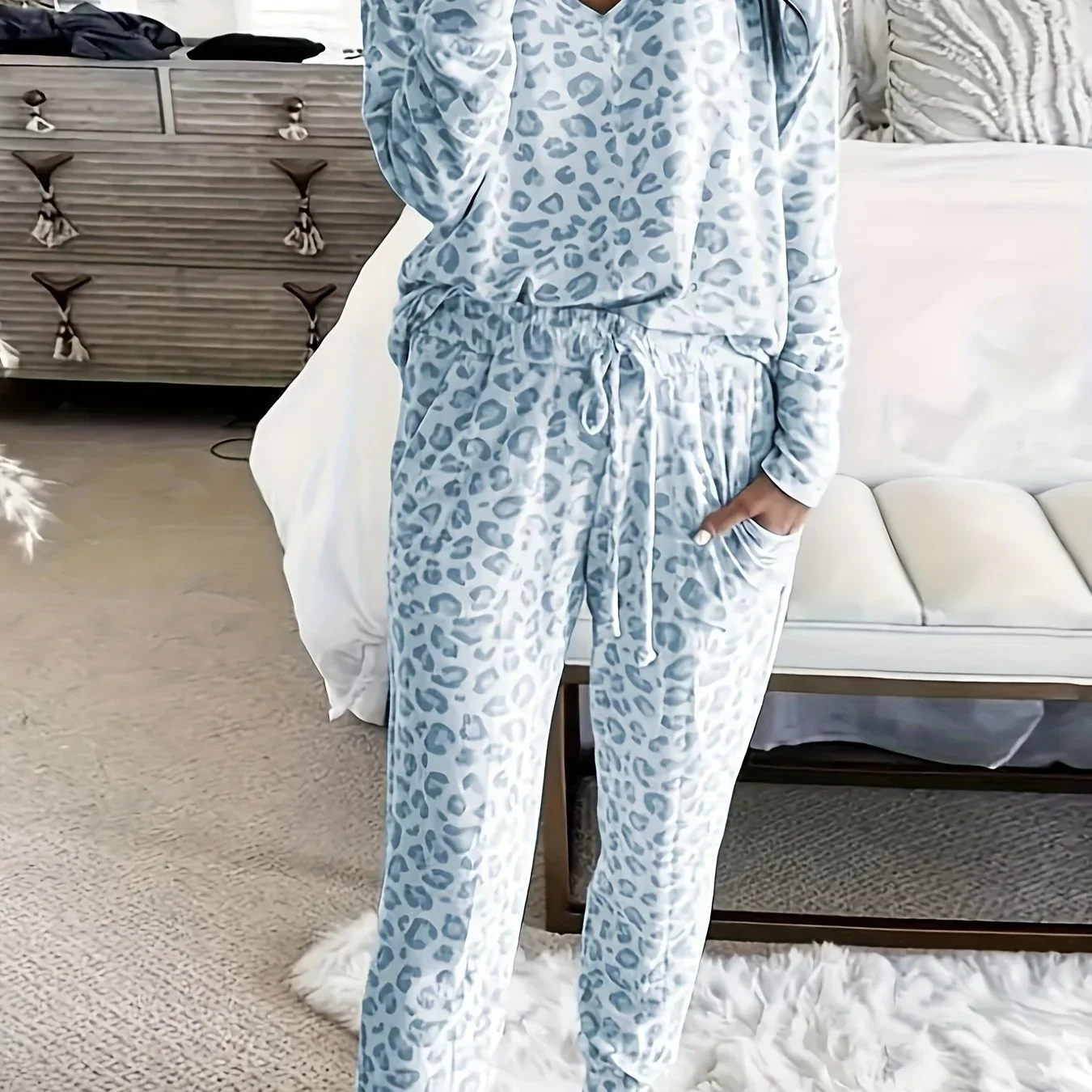 Dames pyjama set | Loungewear dames met luipaardprint - Image 13