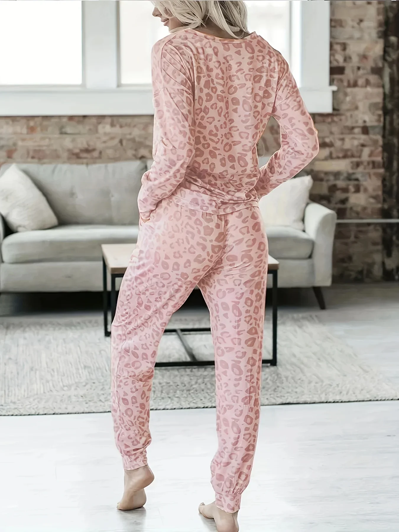 Dames pyjama set | Loungewear dames met luipaardprint - Image 5