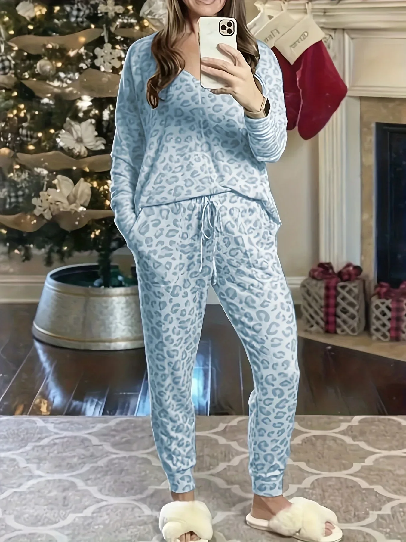 Dames pyjama set | Loungewear dames met luipaardprint - Image 9