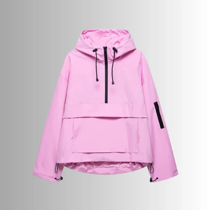 Dames regenjas | Oversized waterdichte jas met capuchon - Image 5