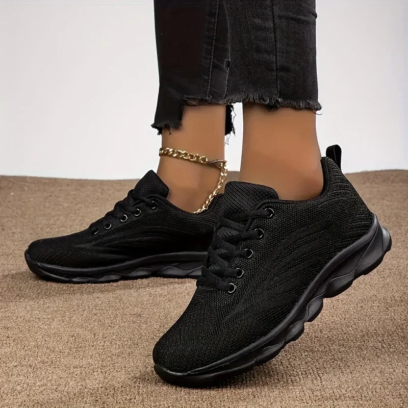 Dames sneakers zwart | Lichtgewicht ademende sportschoenen - Image 3