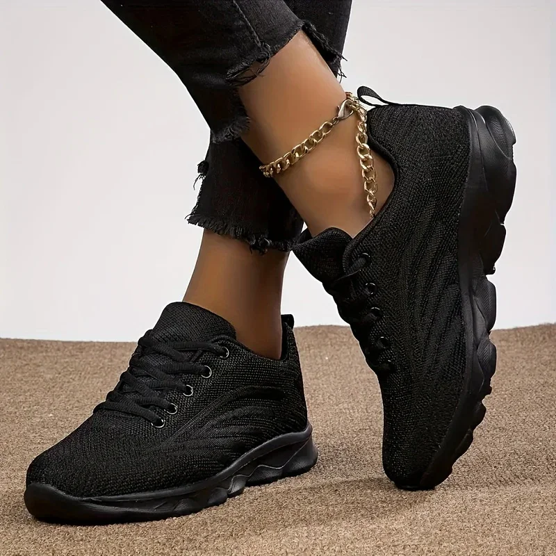 Dames sneakers zwart | Lichtgewicht ademende sportschoenen - Image 4