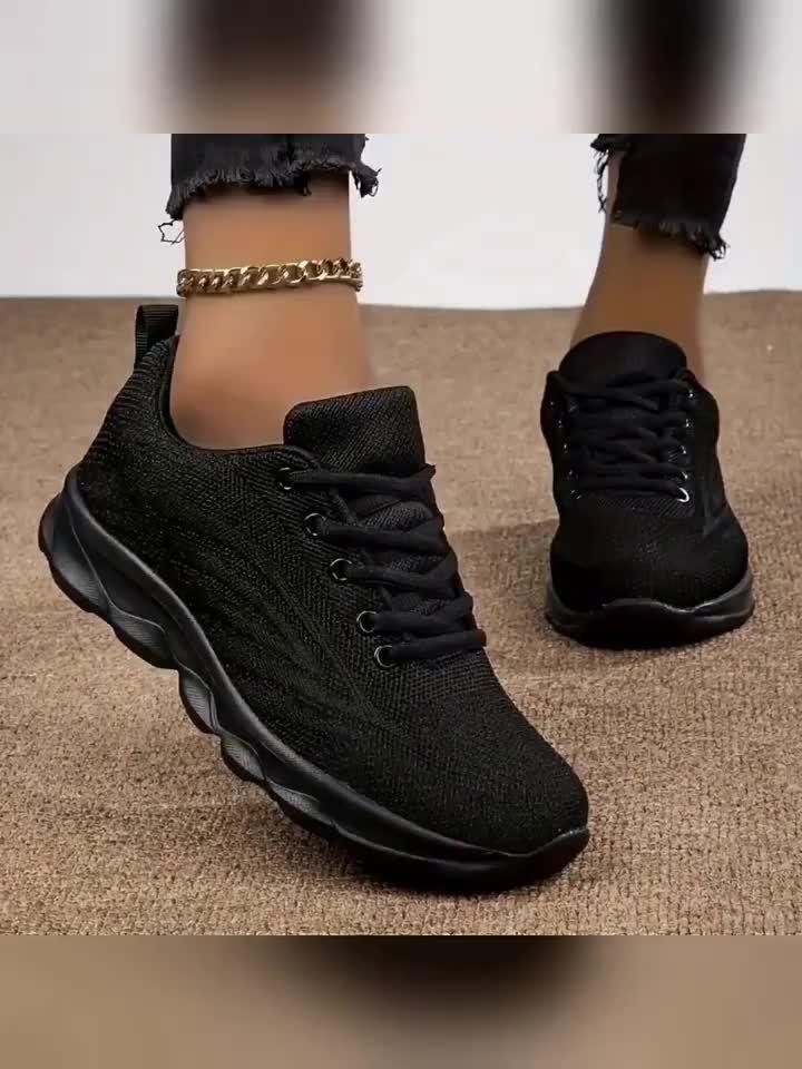 Dames sneakers zwart | Lichtgewicht ademende sportschoenen - Image 9
