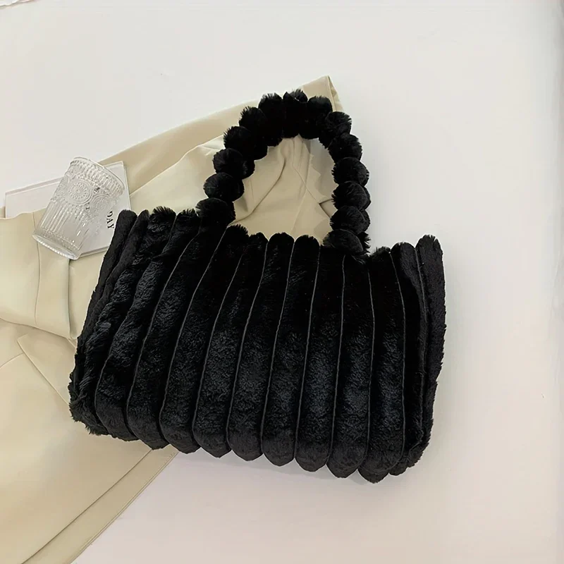 Dames tas | Pluche puffy schoudertas dames met grote capaciteit - Image 10