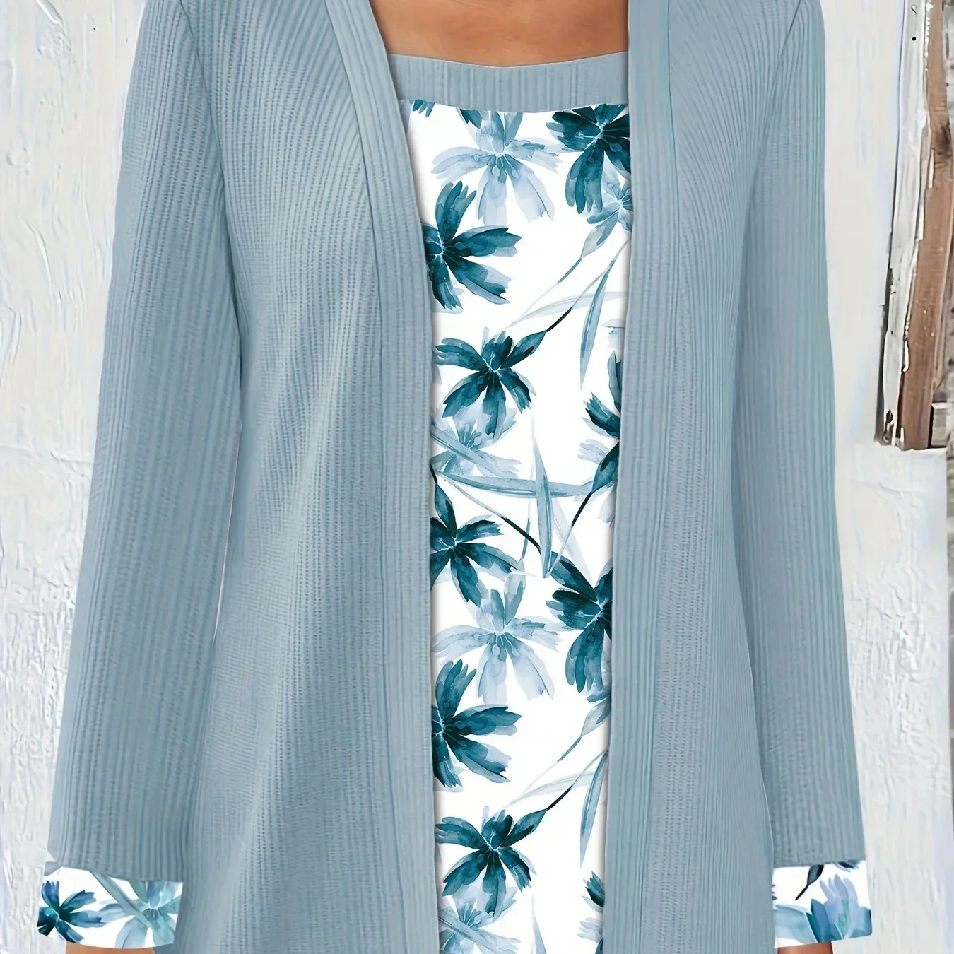 Dames top | Paars shirt met bloemenprint en lange mouw - Image 11