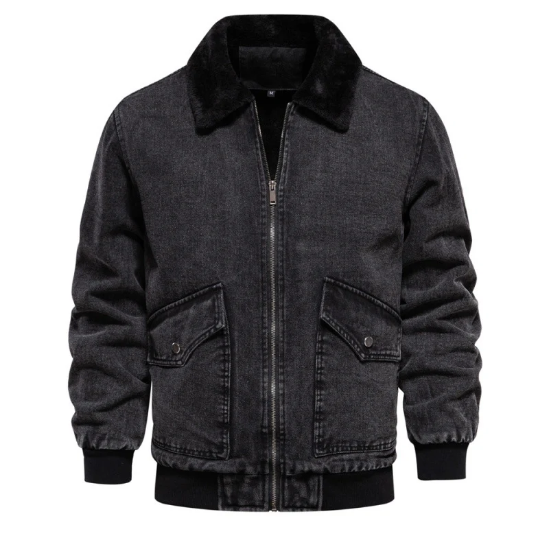 DenimSherpa | Heren denim jas met fleece voering en kraag - Image 6
