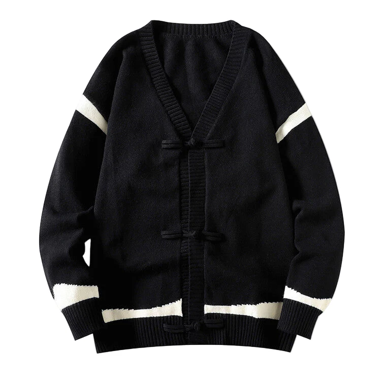 Haiku | Blauwe heren cardigan met unieke knoopsluiting - Image 6