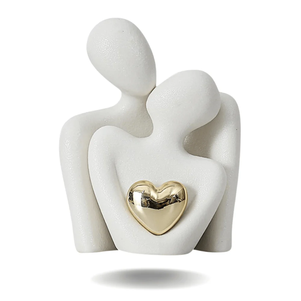 HeartGlow | Abstracte gouden omhelzing decoratie