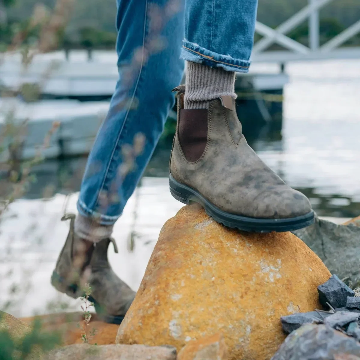 Heren chelsea boots | Leren enkellaars met profielzool - Image 3