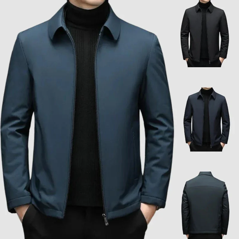 Heren jas | Casual lichtgewicht jacket met kraag en rits - Image 8