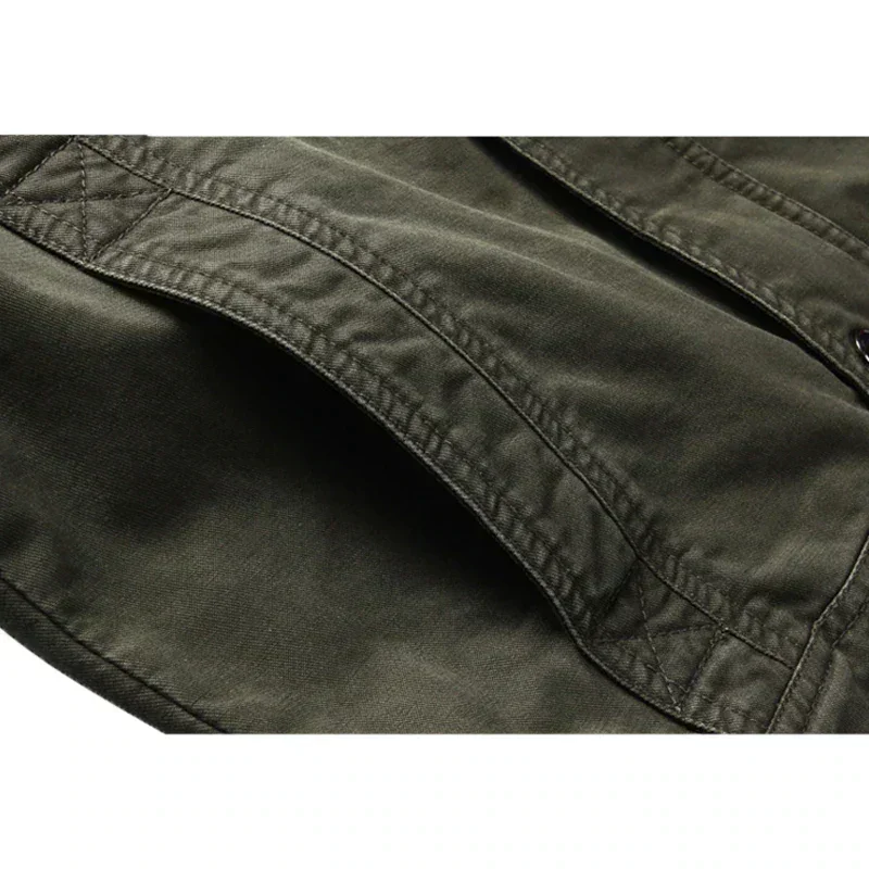 Heren jas | Military style winterjas met opstaande kraag groen - Image 2