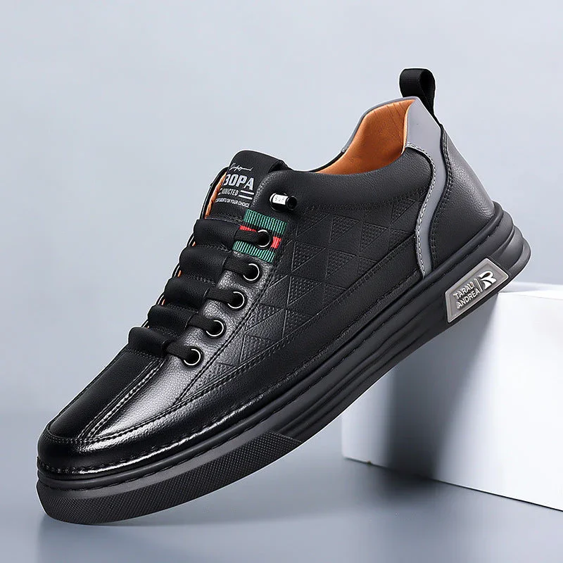 Heren sneakers | Bruine leren schoenen met sportieve zool - Image 10