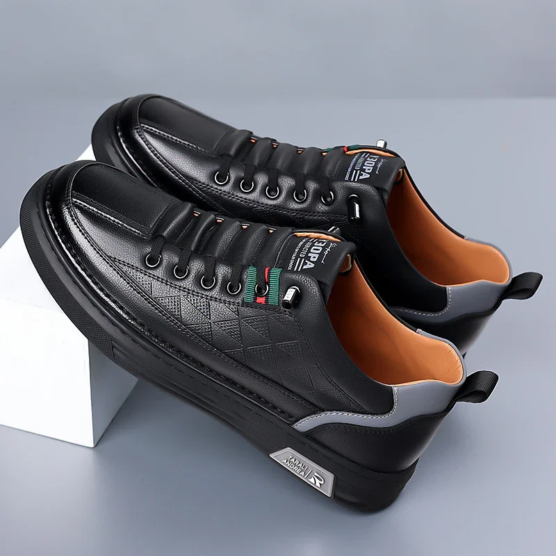 Heren sneakers | Bruine leren schoenen met sportieve zool - Image 13