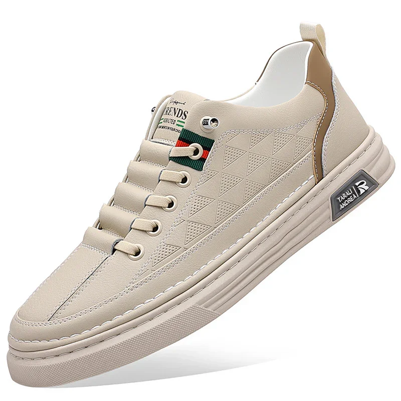 Heren sneakers | Bruine leren schoenen met sportieve zool - Image 15