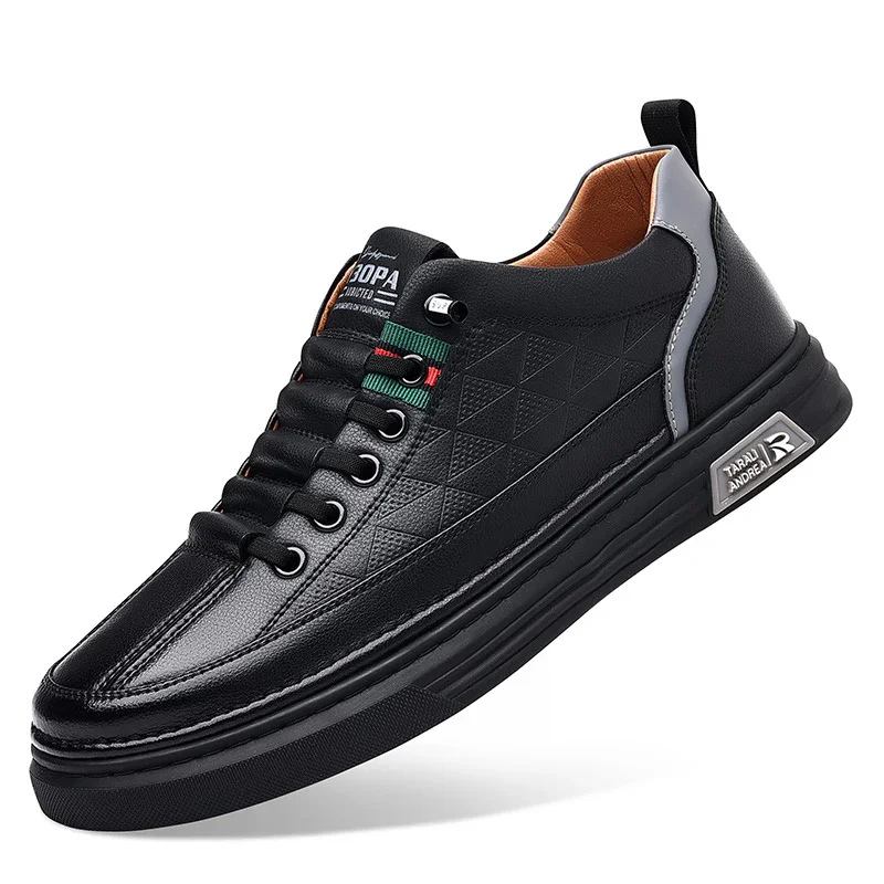 Heren sneakers | Bruine leren schoenen met sportieve zool - Image 17