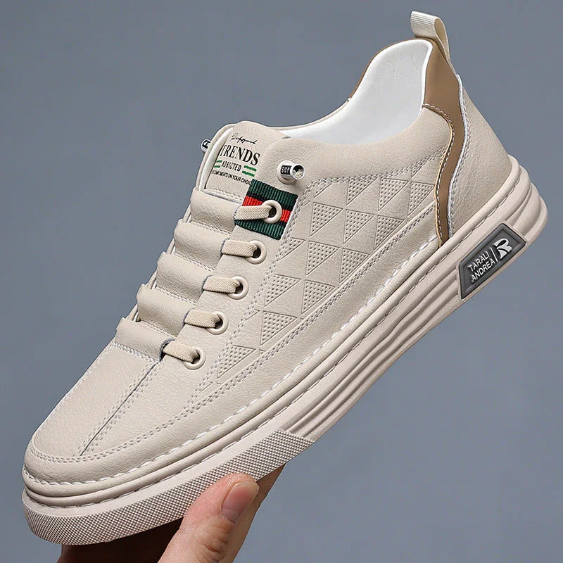 Heren sneakers | Bruine leren schoenen met sportieve zool - Image 5