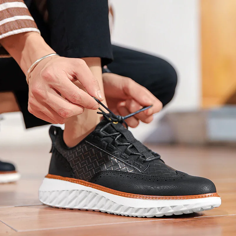Heren sneakers | Leren casual schoenen met comfortzool - Image 17