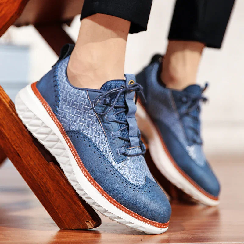 Heren sneakers | Leren casual schoenen met comfortzool - Image 4