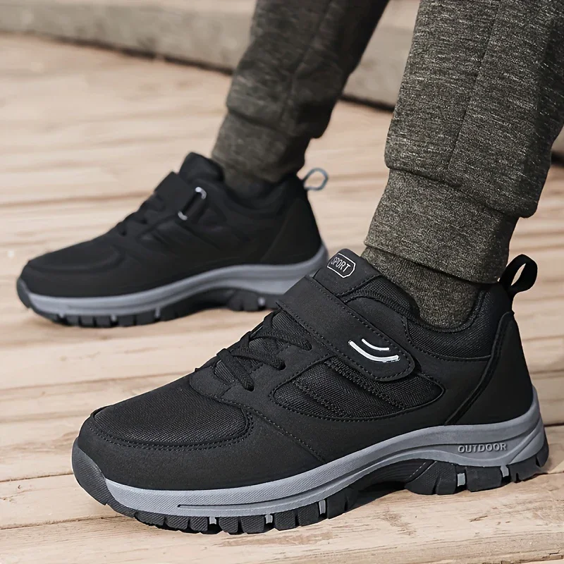 Heren sneakers zwart | Comfortabele sportschoenen met klittenband - Image 4