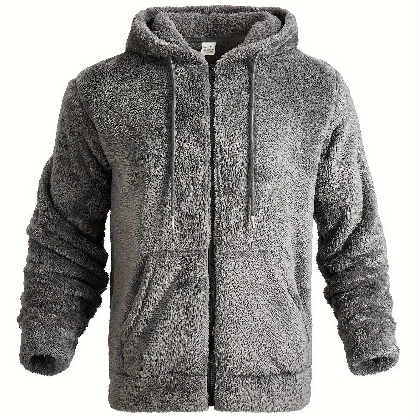 Heren teddy hoodie | Warme fleece trui met rits en capuchon - Image 11