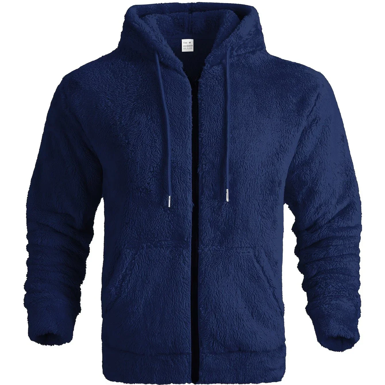 Heren teddy hoodie | Warme fleece trui met rits en capuchon - Image 12