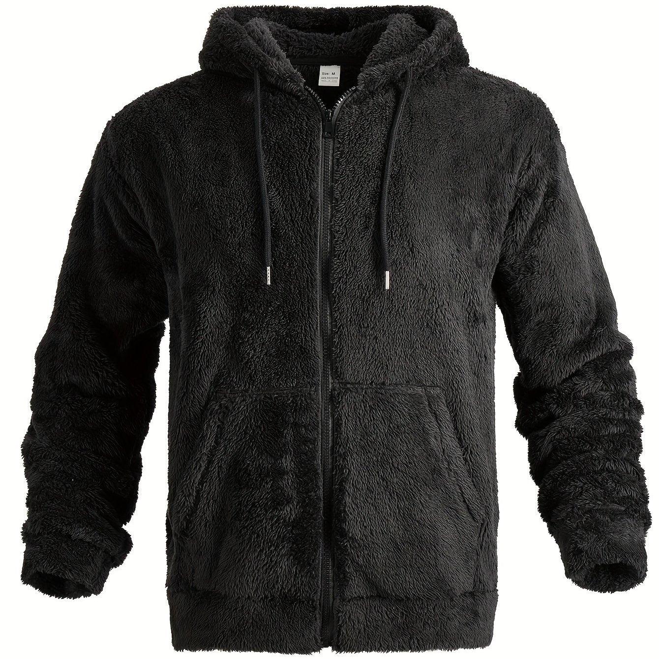 Heren teddy hoodie | Warme fleece trui met rits en capuchon - Image 14