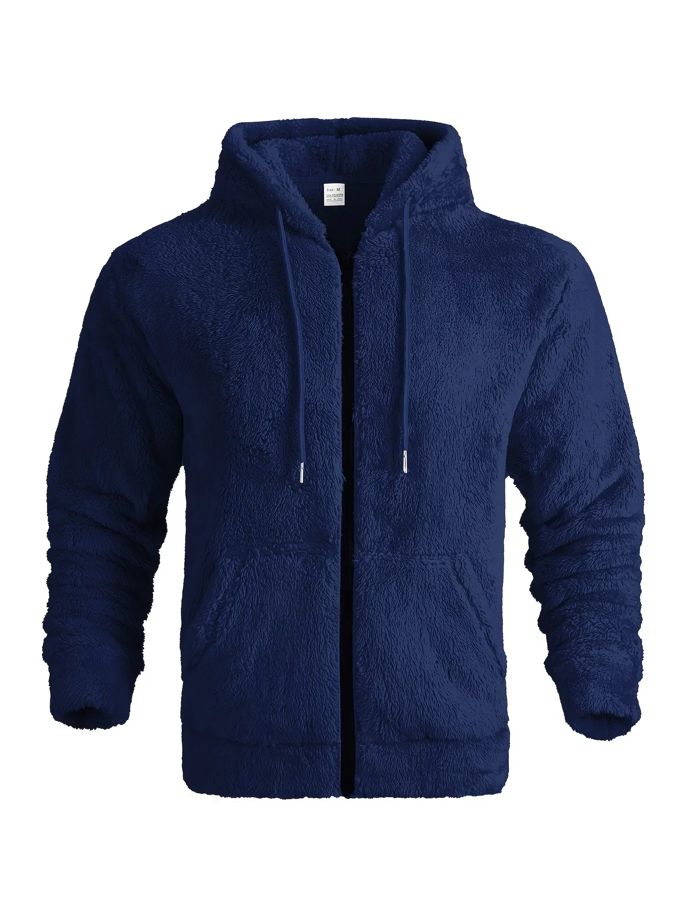 Heren teddy hoodie | Warme fleece trui met rits en capuchon - Image 2