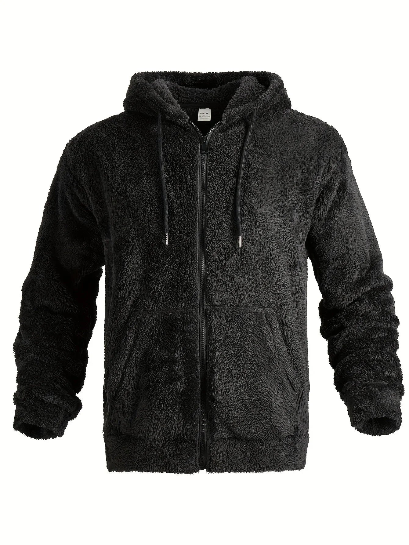 Heren teddy hoodie | Warme fleece trui met rits en capuchon - Image 3