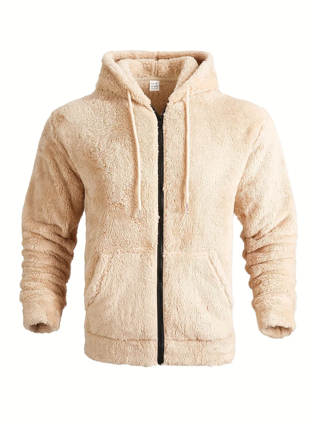 Heren teddy hoodie | Warme fleece trui met rits en capuchon - Image 4