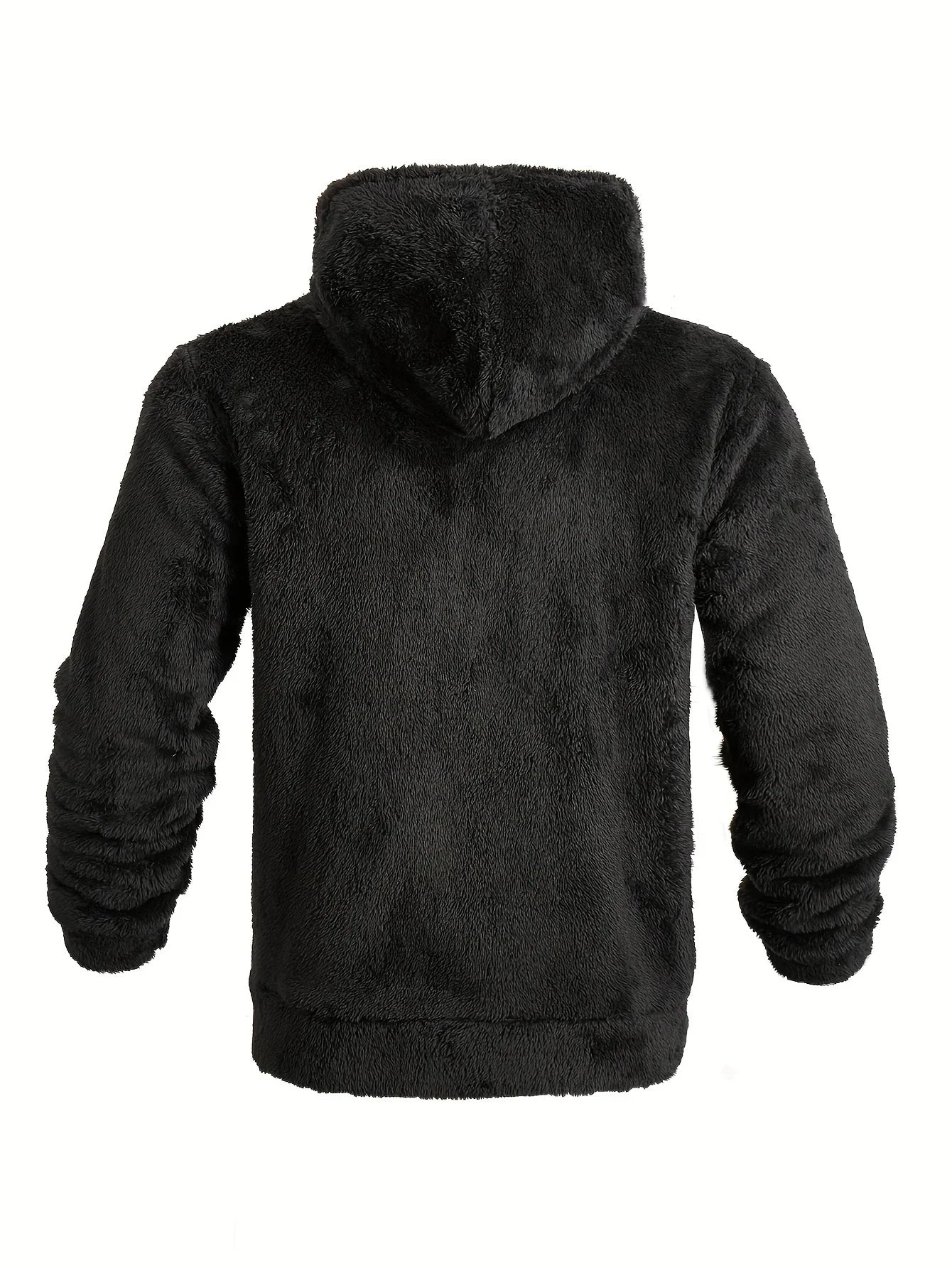Heren teddy hoodie | Warme fleece trui met rits en capuchon - Image 7