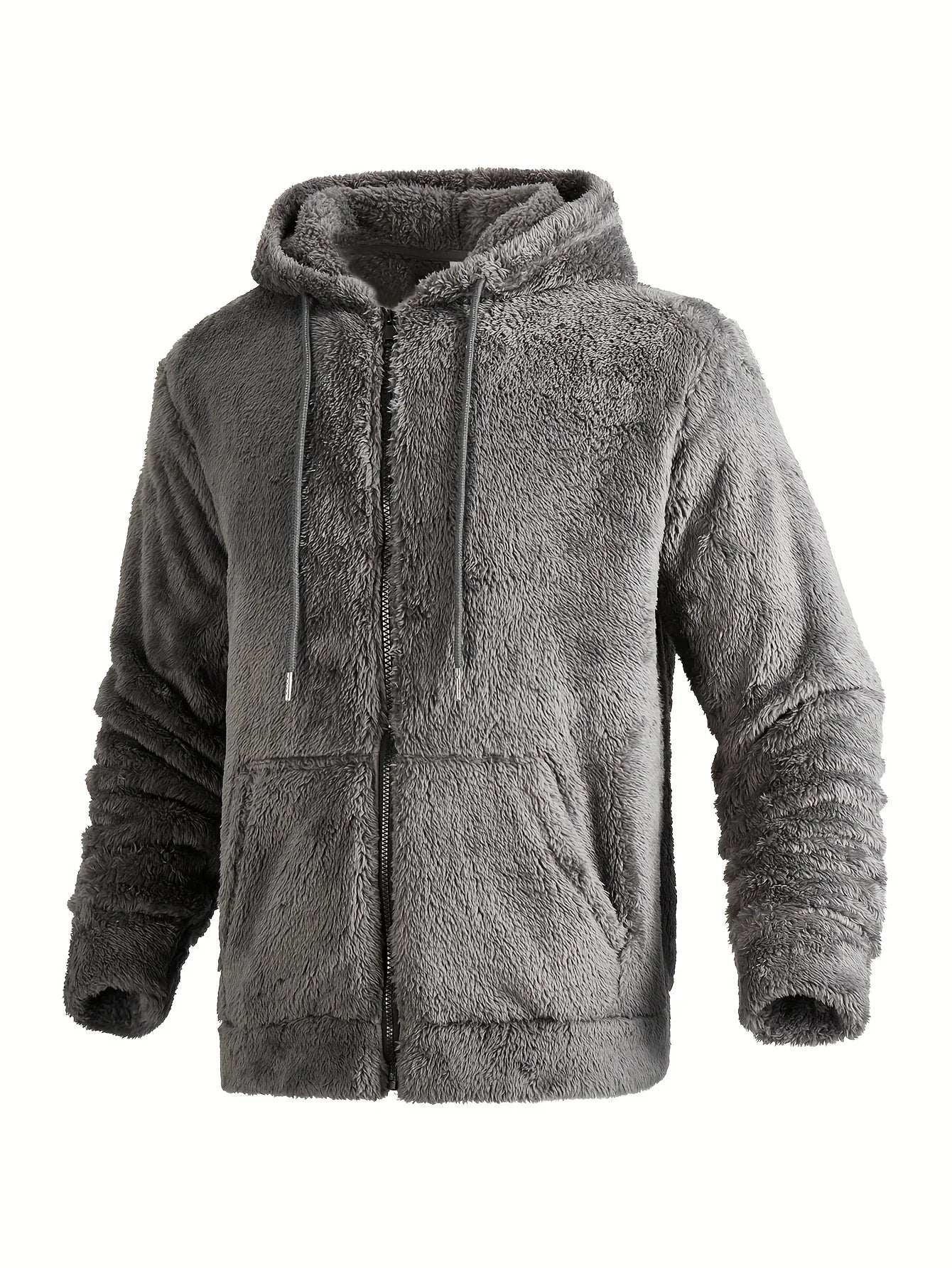 Heren teddy hoodie | Warme fleece trui met rits en capuchon - Image 9
