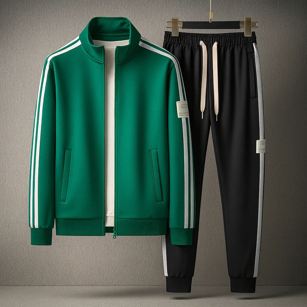 Heren trainingspak | Sportief tracksuit met rits en streepdesign - Image 3