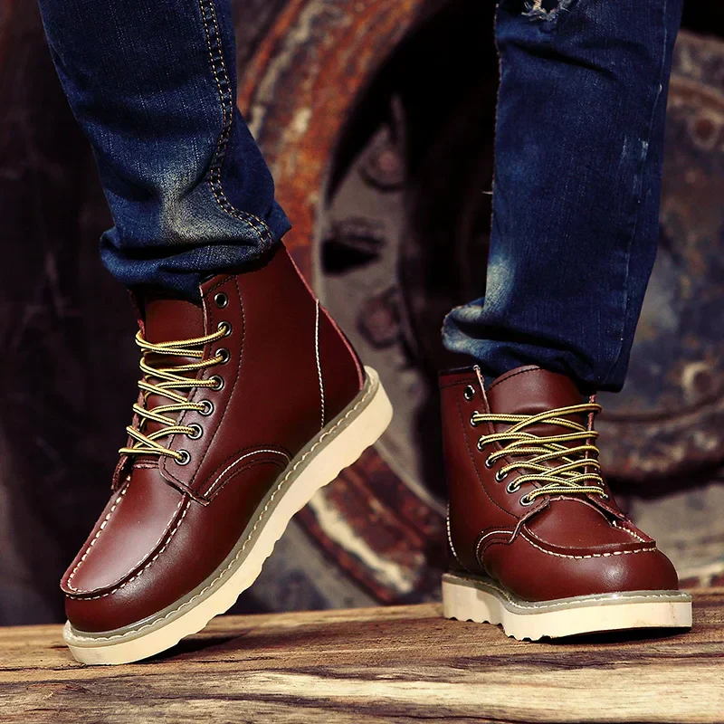Heren winter boots schoenen met veters en profielzool - Image 4