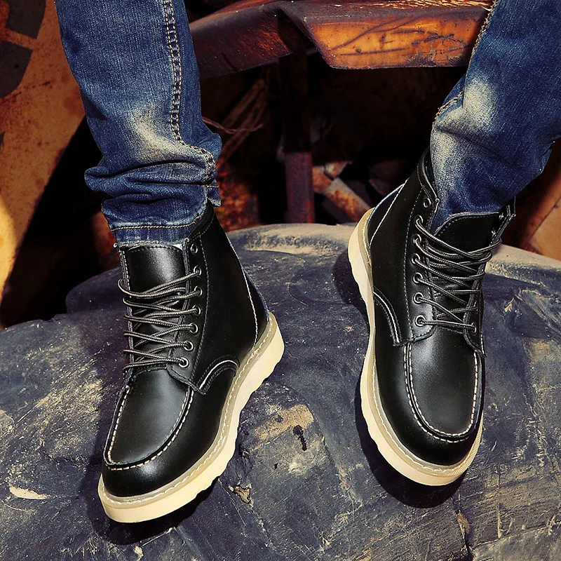 Heren winter boots schoenen met veters en profielzool - Image 5
