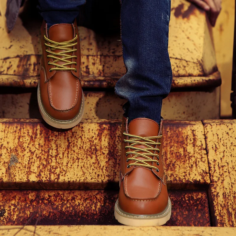 Heren winter boots schoenen met veters en profielzool - Image 6