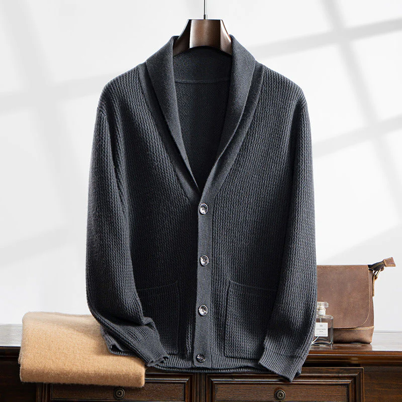 Lunaro Cardigan | Stijlvolle heren vest met sjaalkraag - Image 10