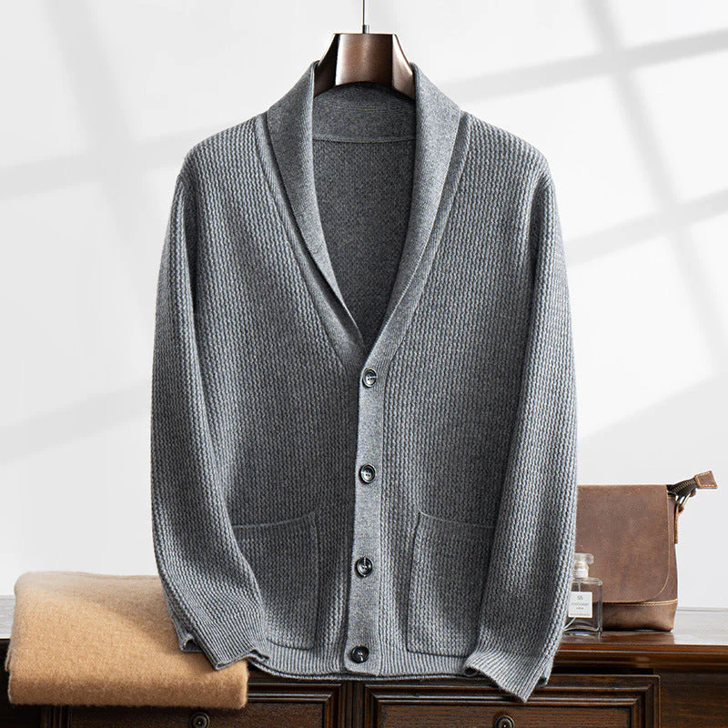 Lunaro Cardigan | Stijlvolle heren vest met sjaalkraag - Image 4