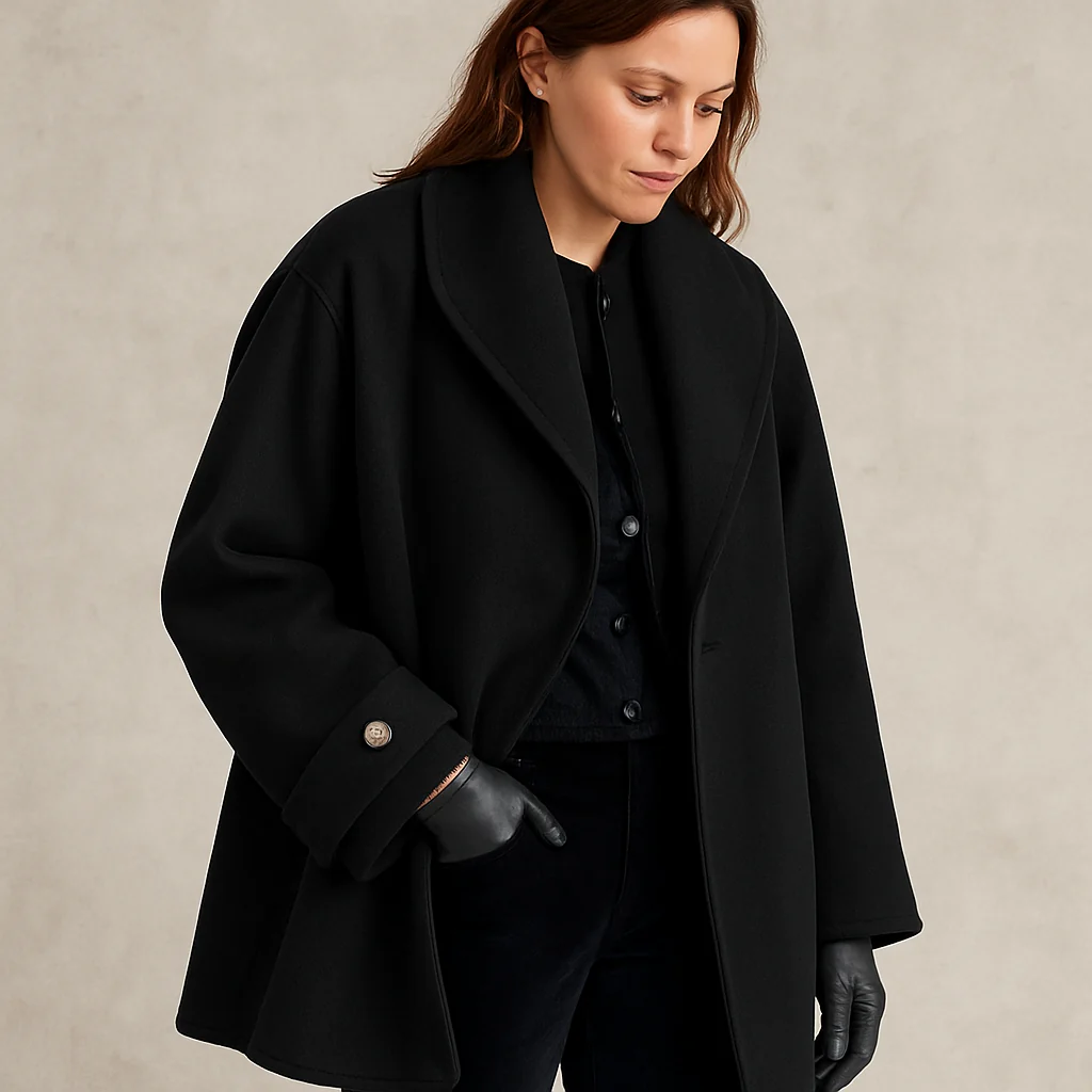 Oversized dames trenchcoat met contrasterende bies - Image 5