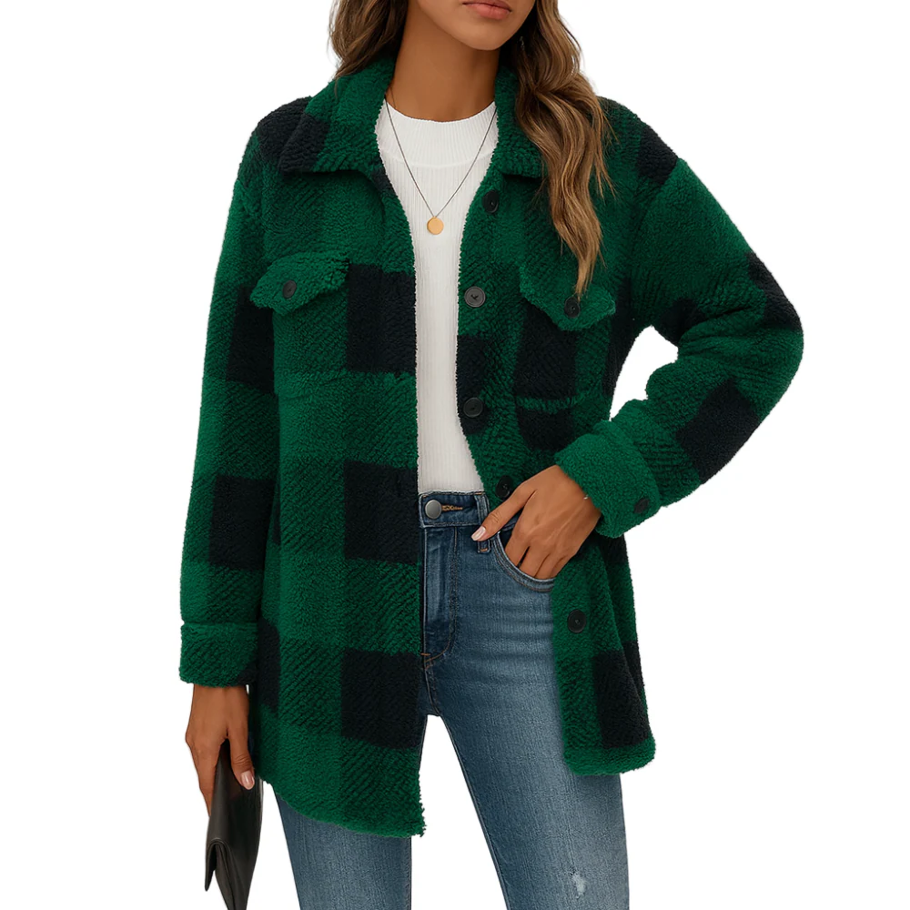 Paula | Dames pluche fleece winterjas - Image 3