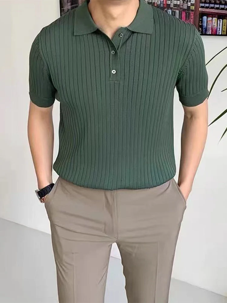 Rib Polo Shirt | Heren polo met korte mouw en knoopsluiting - Image 5