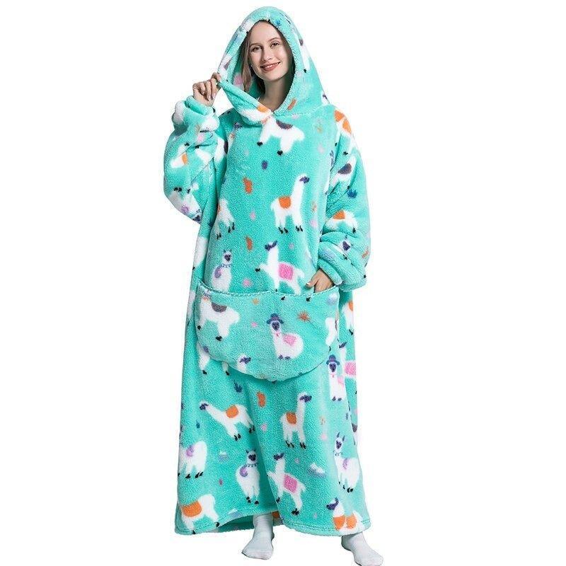 Shoodie Alpaca Extra Lang | Heb het nooit meer koud met deze warme fleece hoodie deken!!