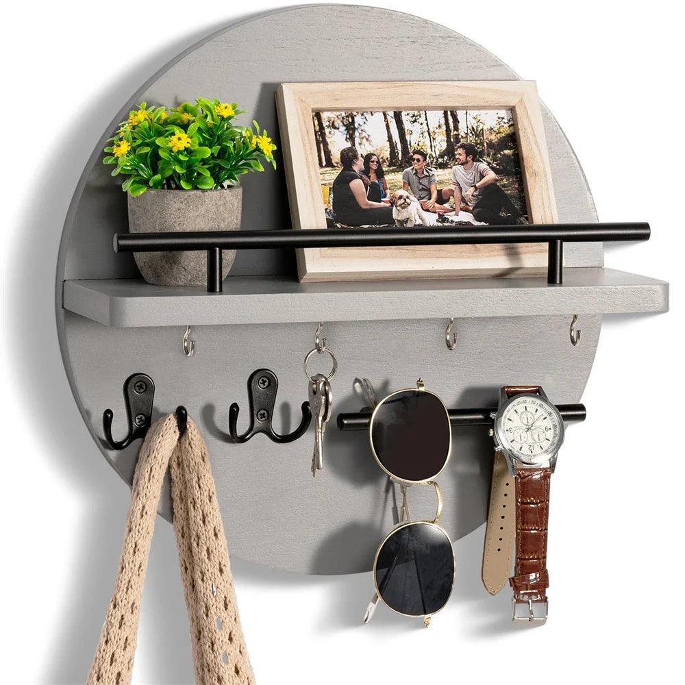 Stijlvolle wanddecoratie | Houten sleutelhouder - Image 5