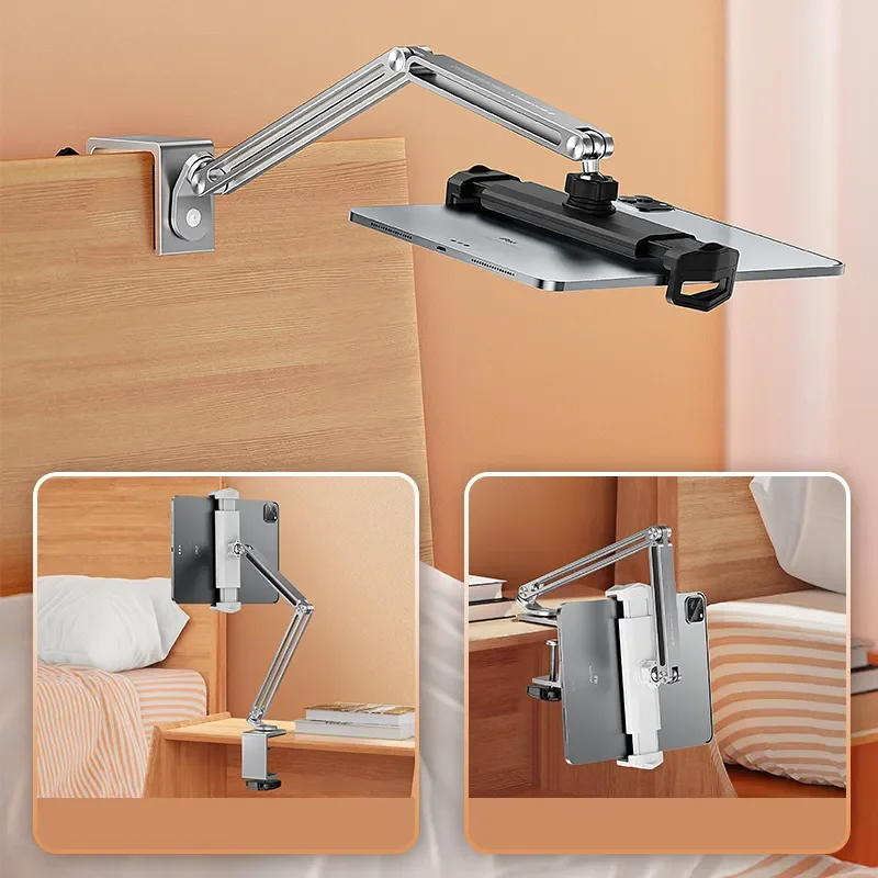 Tablet houder | Verstelbare arm 360° klem voor bureau/bed