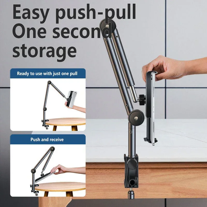 Tablet houder | Verstelbare arm 360° klem voor bureau/bed - Image 3